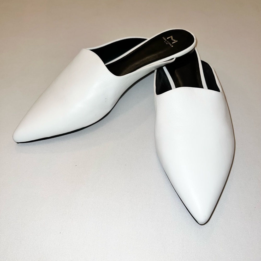 Marc Fisher Mules (White)